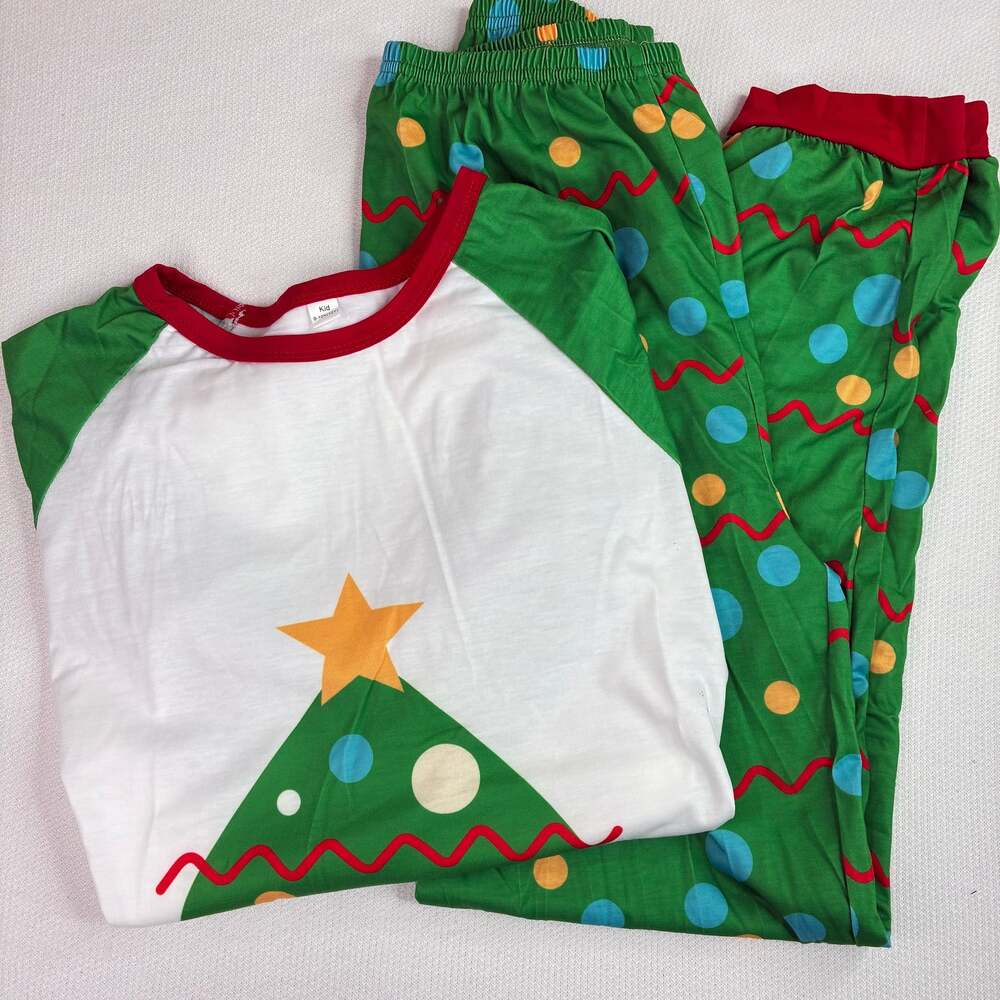 Christmas Pajamas Sets, Christmas Tree Holiday Sleepwear Loungewear Kids New